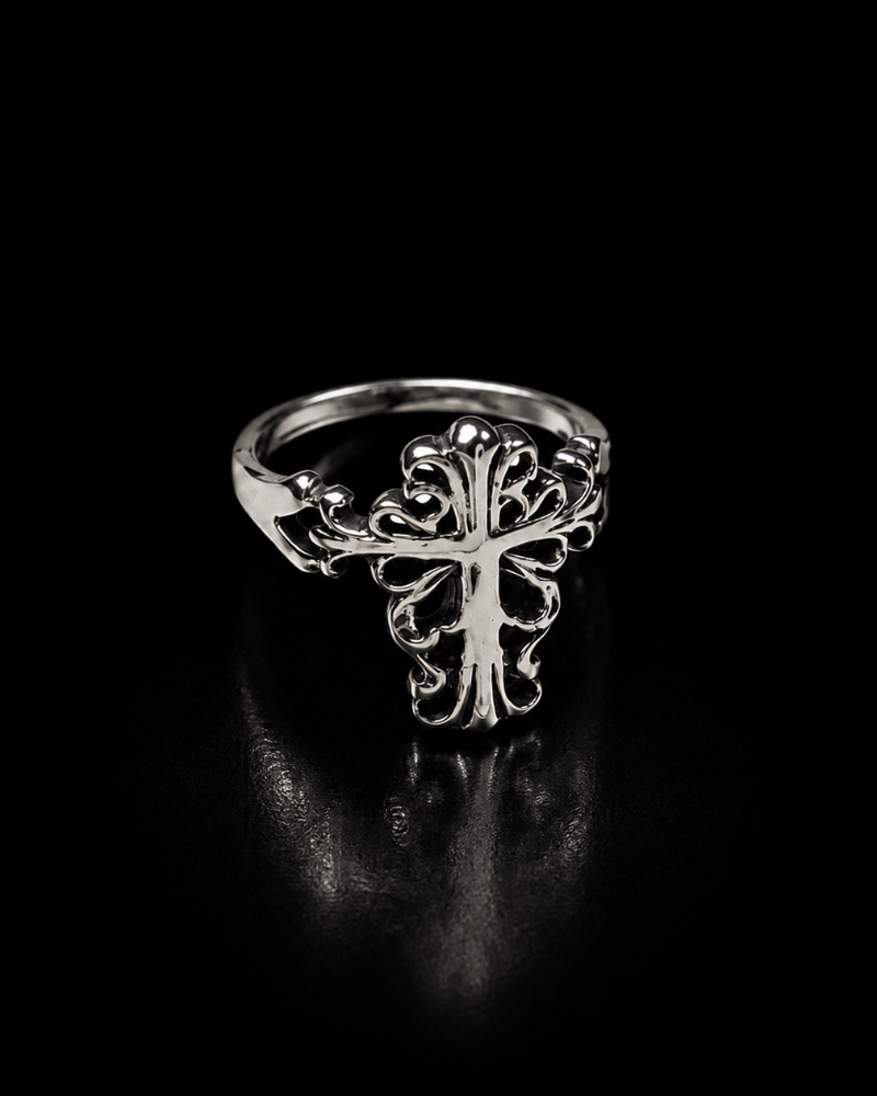 Ornate Cross Ring