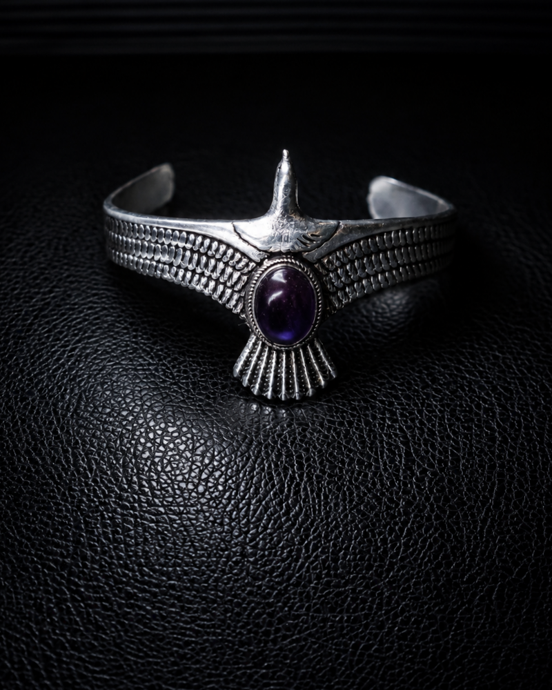 Amethyst Wing Cuff Bracelet