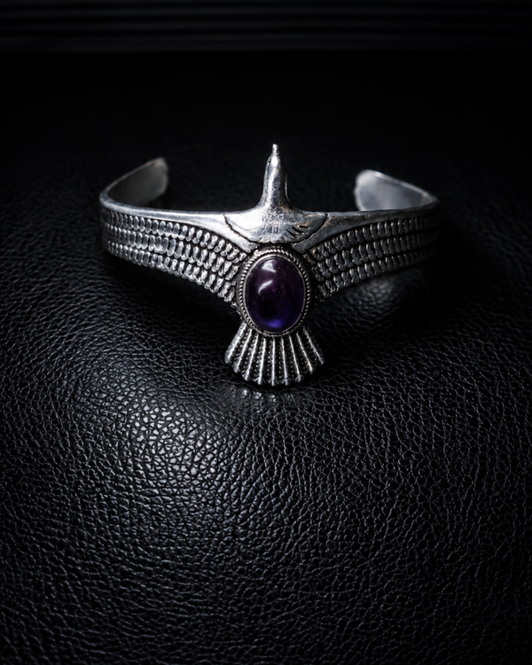 Amethyst Wing Cuff Bracelet