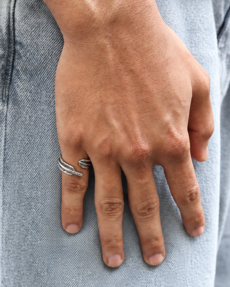 Raven Feather Ring