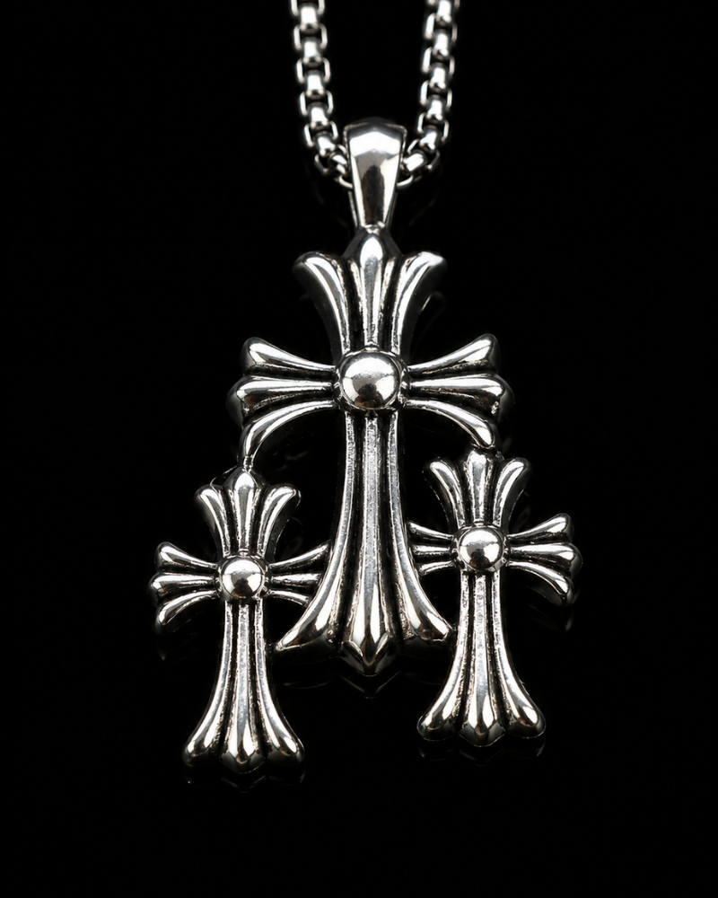 Triple Cross Gothic Pendant