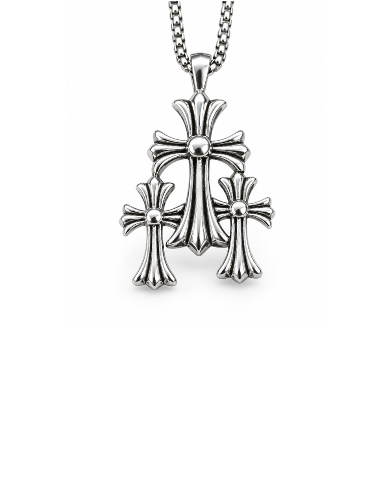 Triple Cross Gothic Pendant | Men's Chain | TMFORU
