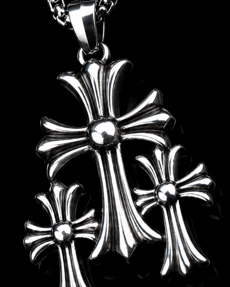 Triple Cross Gothic Pendant