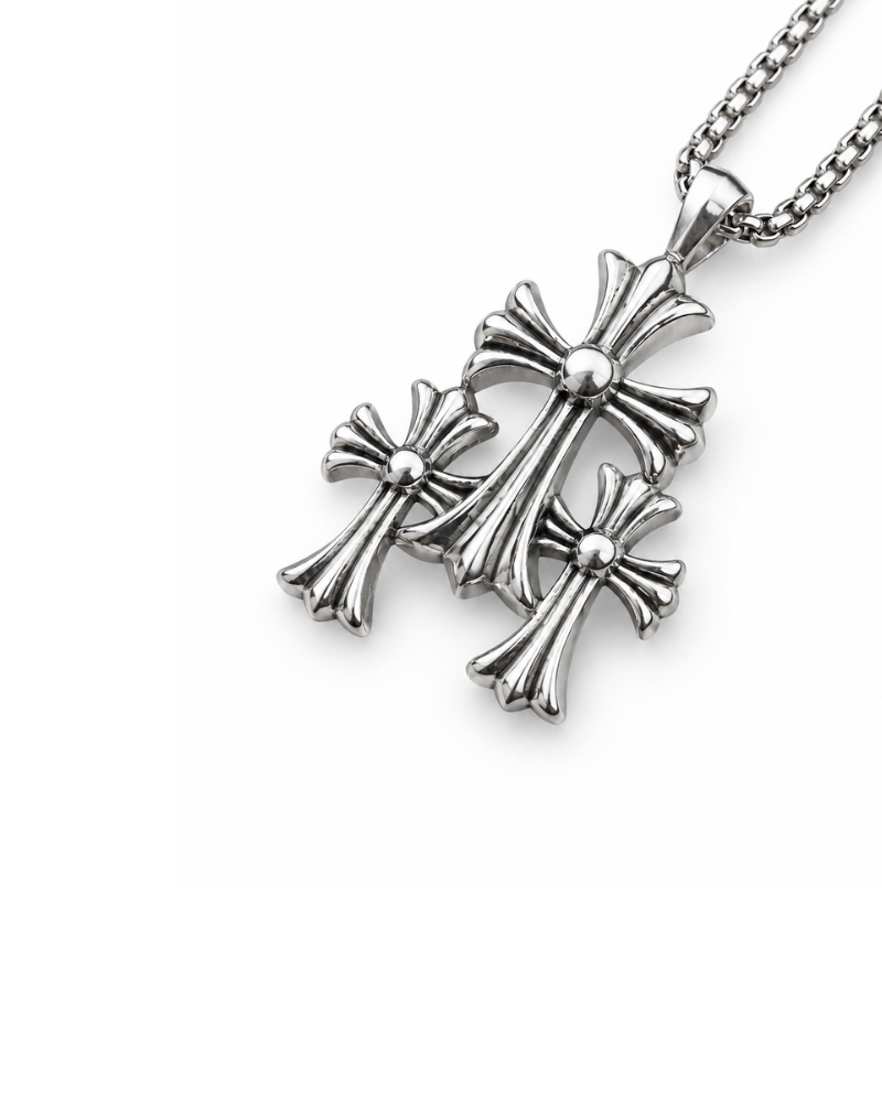 Triple Cross Gothic Pendant | Men's Chain | TMFORU