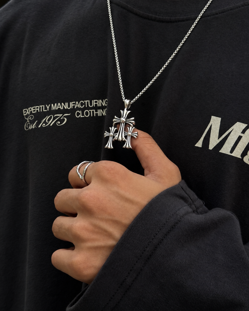 Triple Cross Gothic Pendant