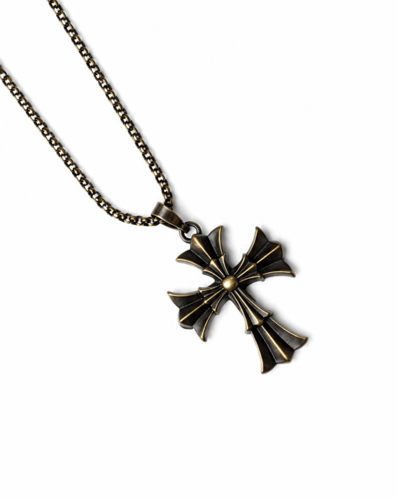 Obsidian Cross Pendant