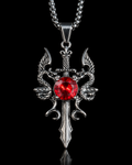 Crimson Serpentblade Pendant
