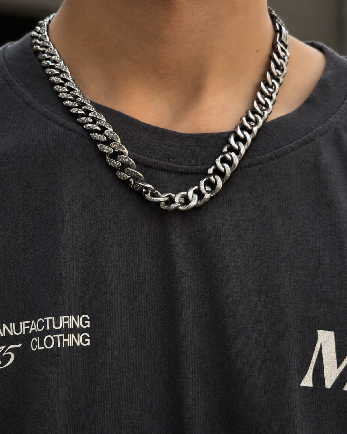 Midnight Pavé Cuban Chain