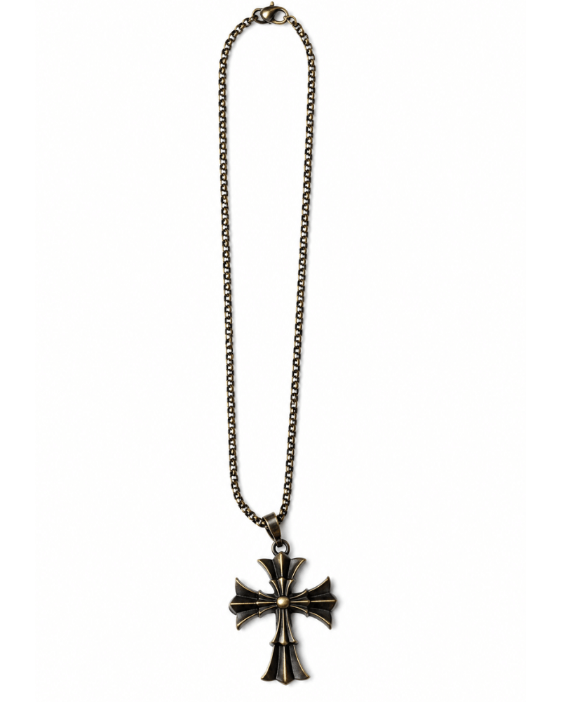 Obsidian Cross Pendant