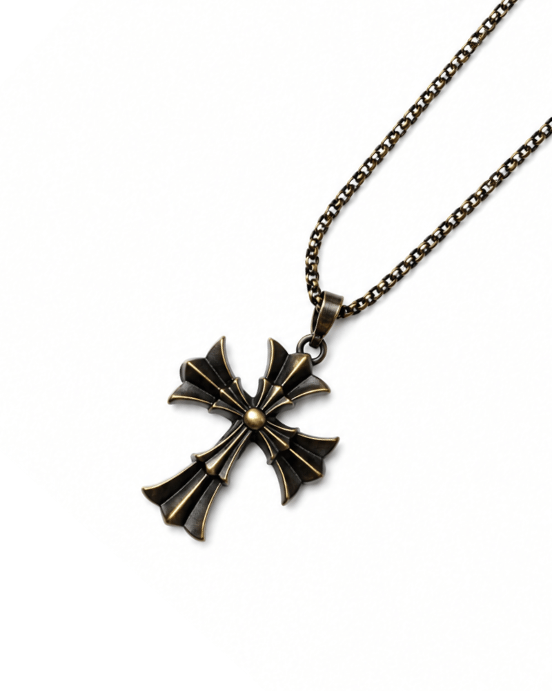 Obsidian Cross Pendant
