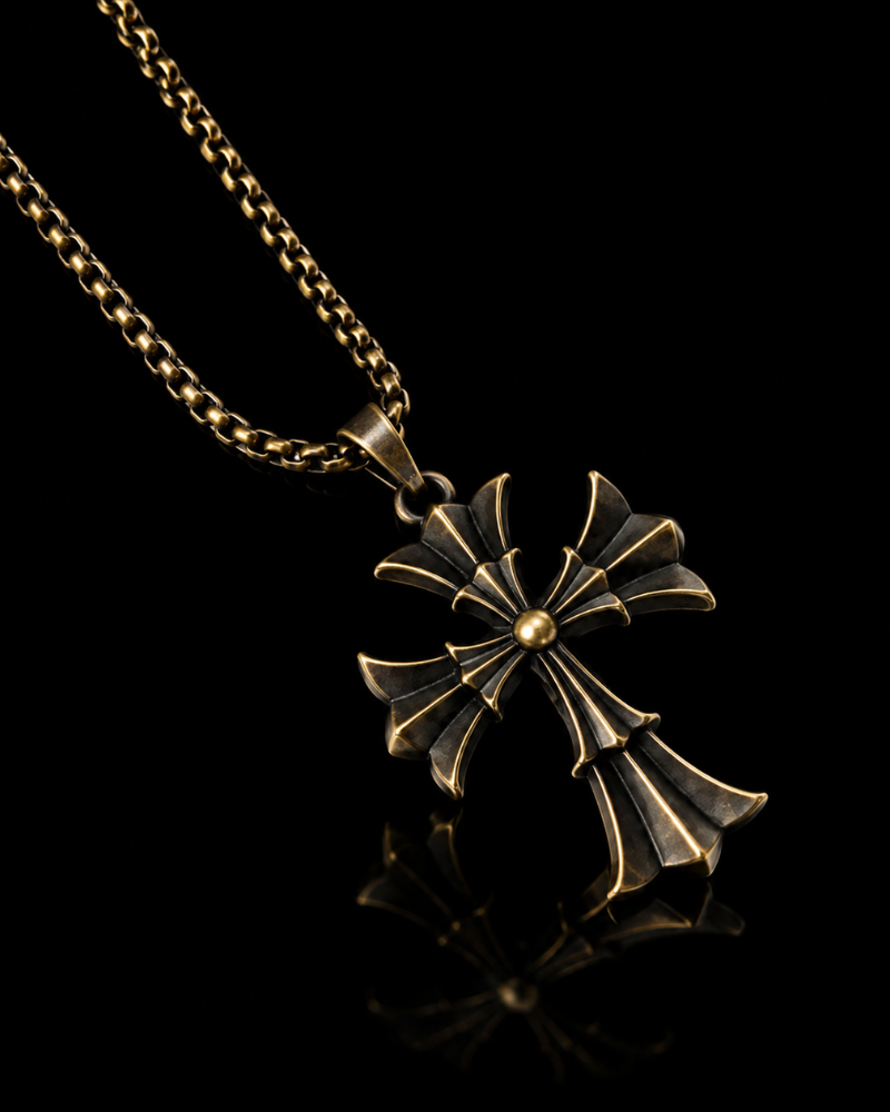 Obsidian Cross Pendant