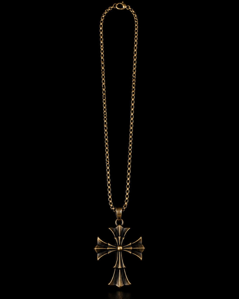 Obsidian Cross Pendant
