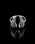 Winged Grace Silver Cuff Ring