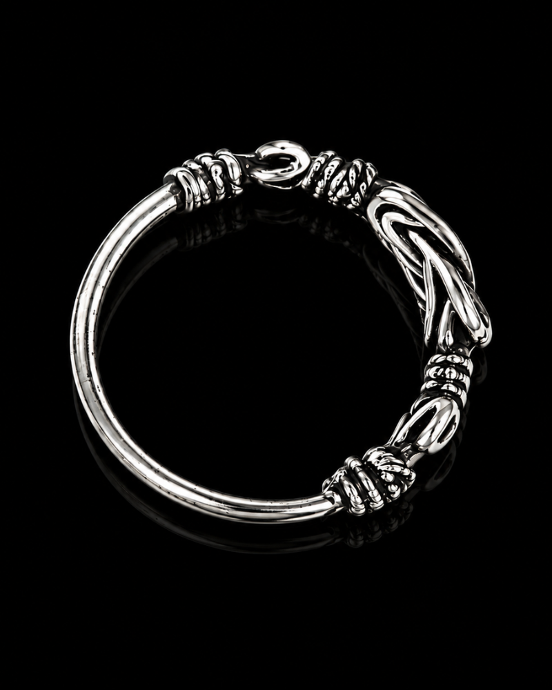 Eternal Knot Silver Cuff Ring