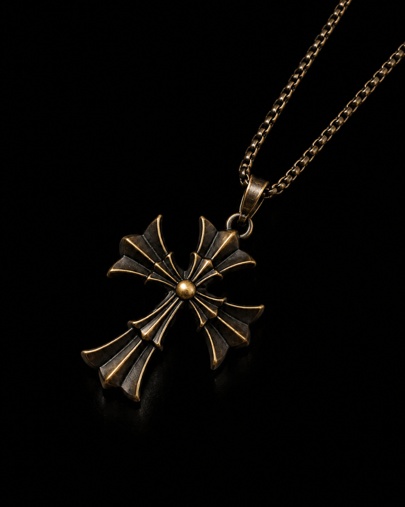 Obsidian Cross Pendant