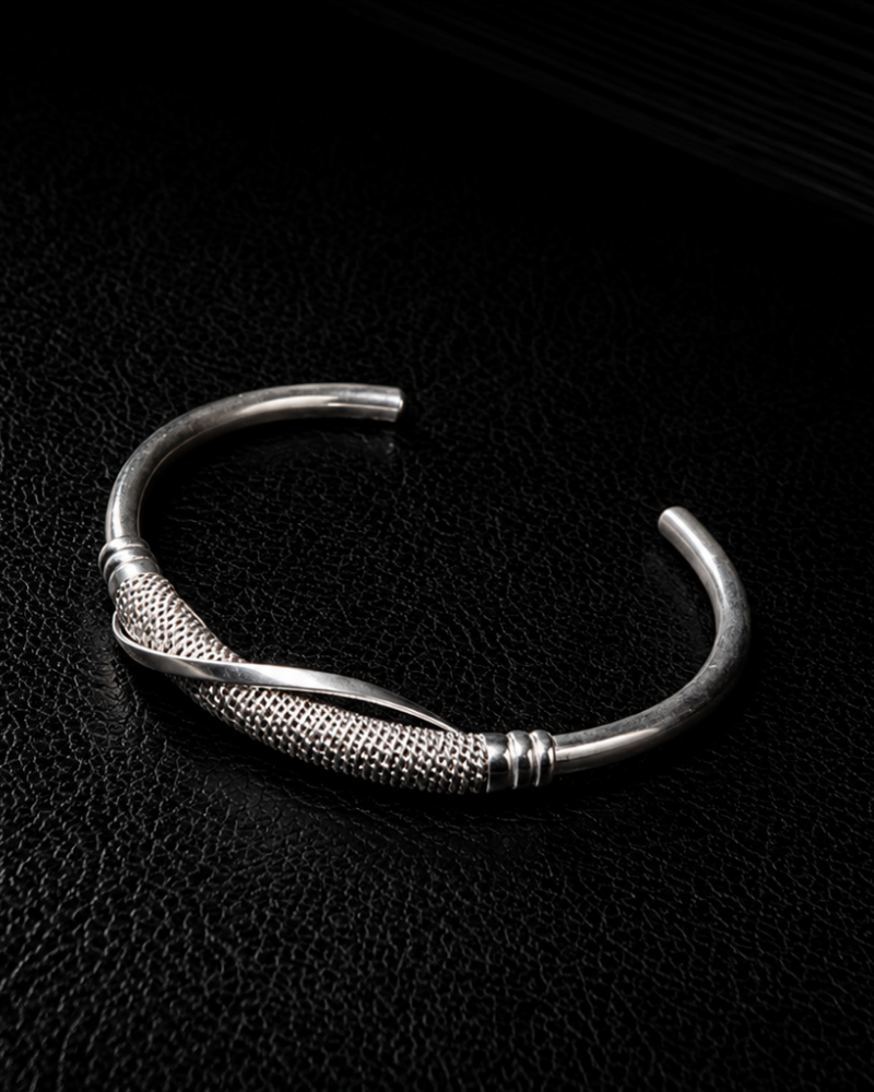 Textured Wave Cuff Bracelet