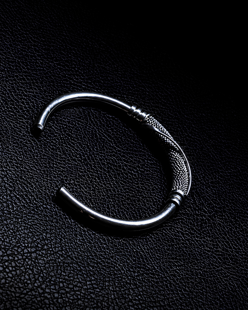 Textured Wave Cuff Bracelet