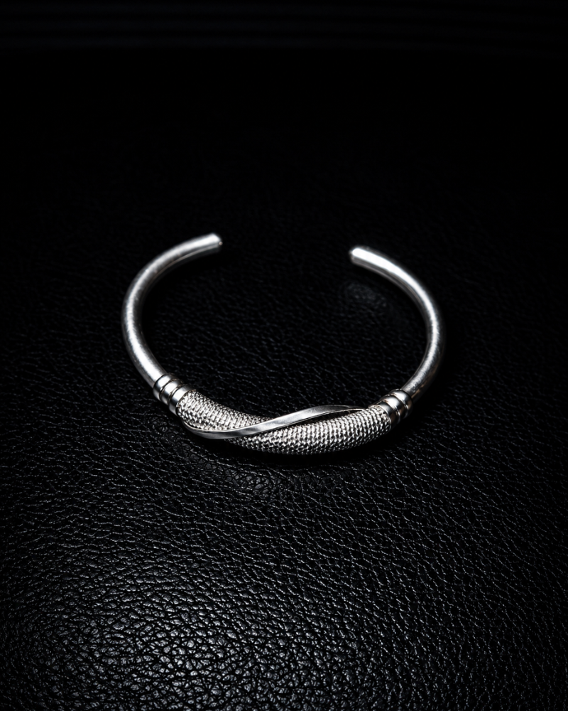 Textured Wave Cuff Bracelet