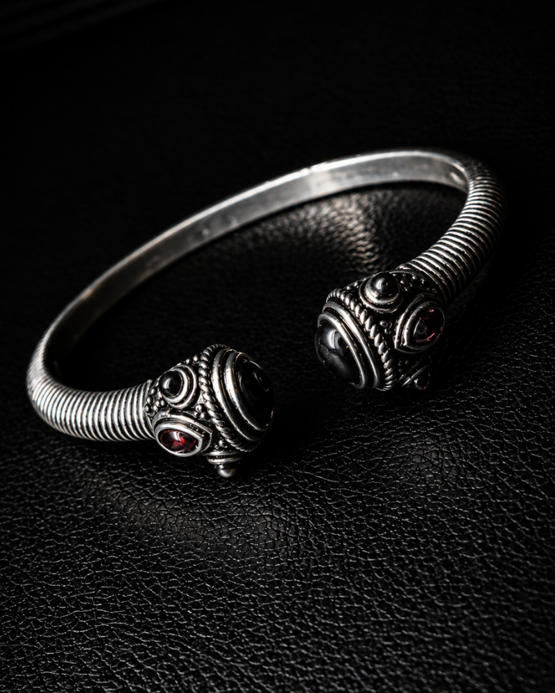 Ornate Gothic Coil Cuff Bracelet
