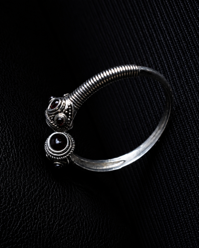 Ornate Gothic Coil Cuff Bracelet