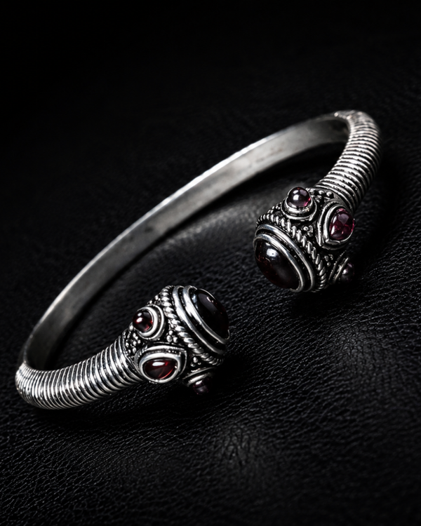 Ornate Gothic Coil Cuff Bracelet