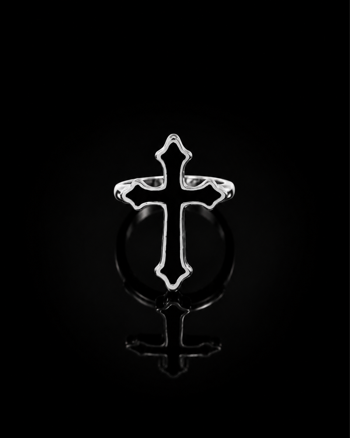 Noir Cross Ring