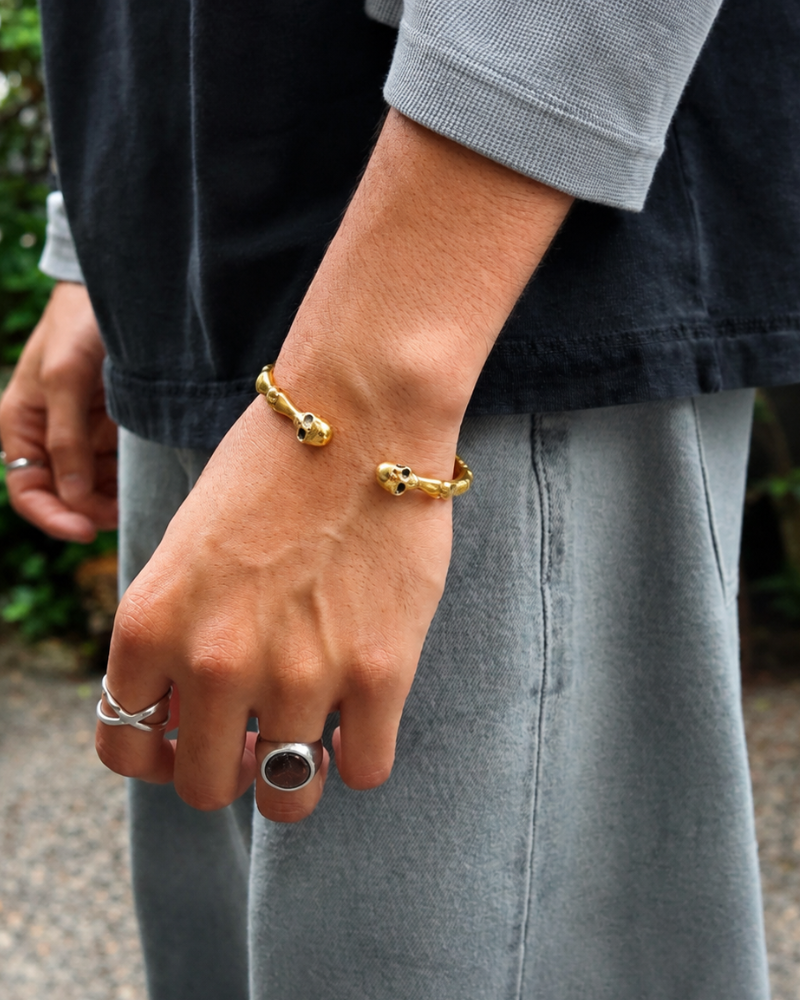 Skull Bamboo Cuff Bracelet