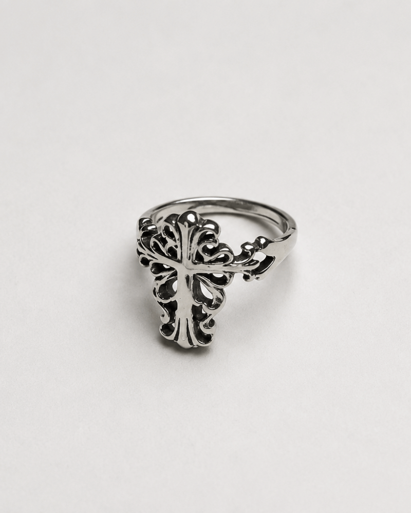Ornate Cross Ring