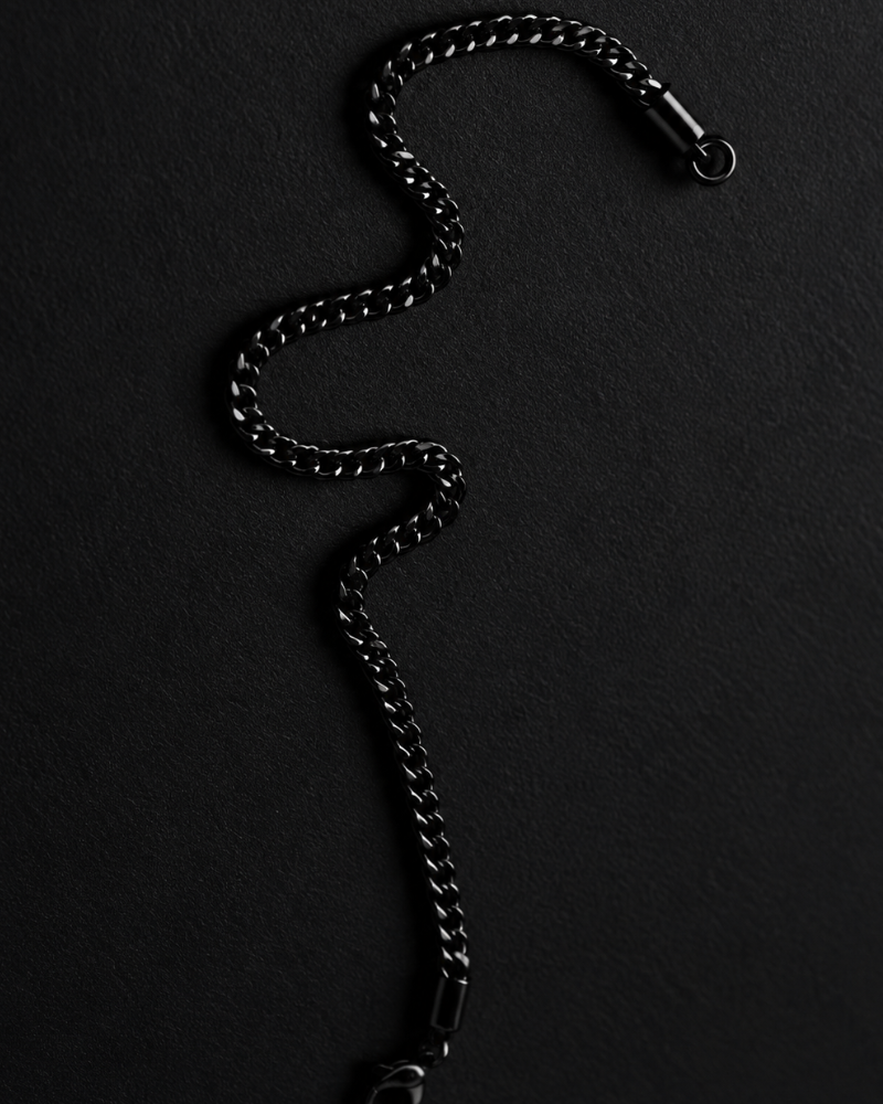 Black Braided Chain Bracelet