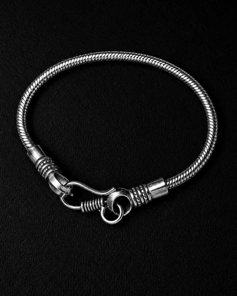 Snake Chain Ring Clasp Bracelet