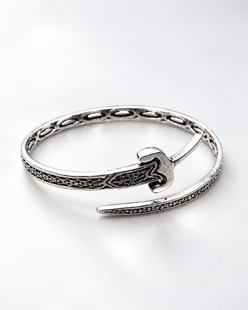 Sword Edge Silver Cuff | Men's Bracelet | TMFORU