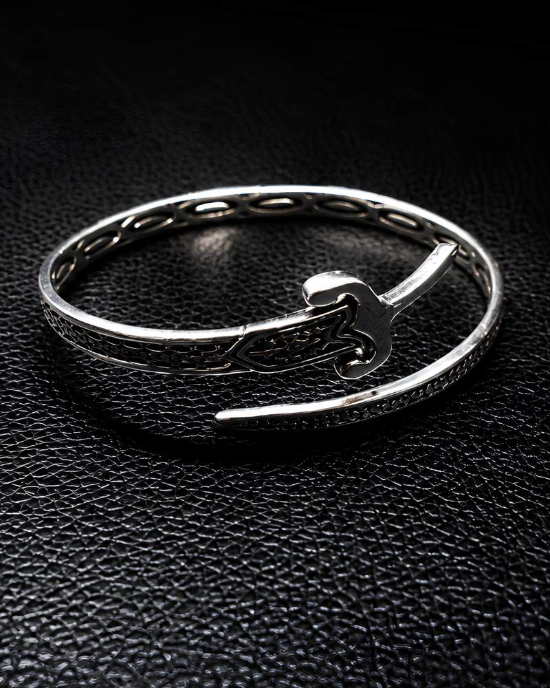 Sword Edge Silver Cuff Bracelet
