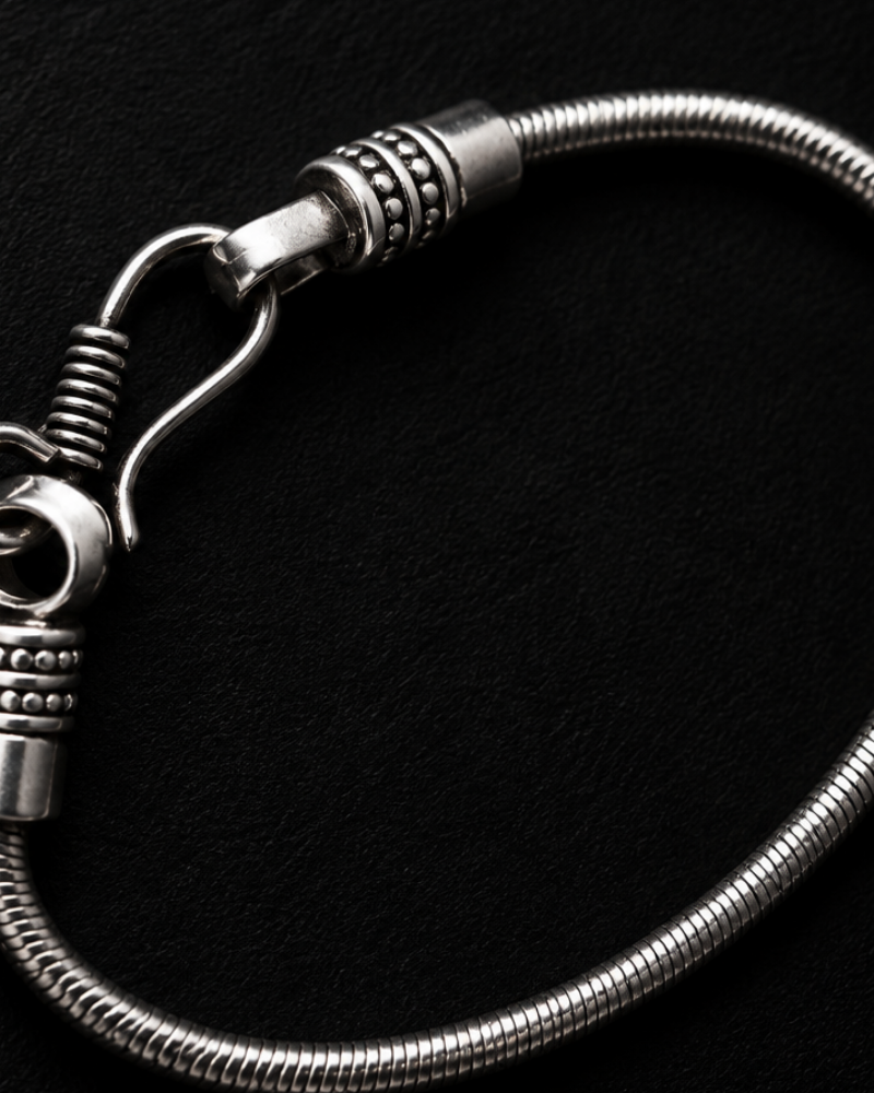 Snake Chain Ring Clasp Bracelet