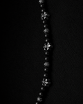 Black Onyx Cross Bead Bracelet