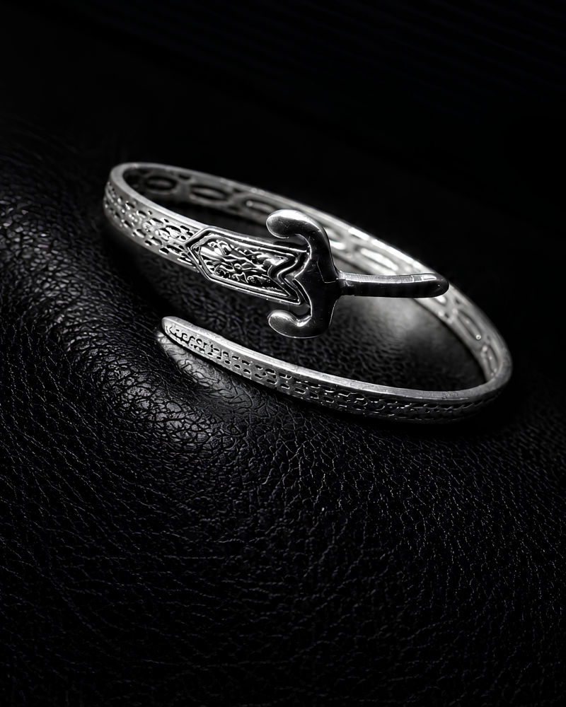 Sword Edge Silver Cuff Bracelet