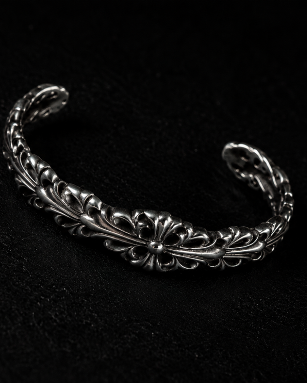 Ornate Floral Cuff Bracelet