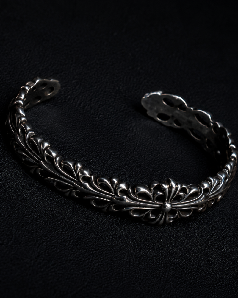 Ornate Floral Cuff Bracelet
