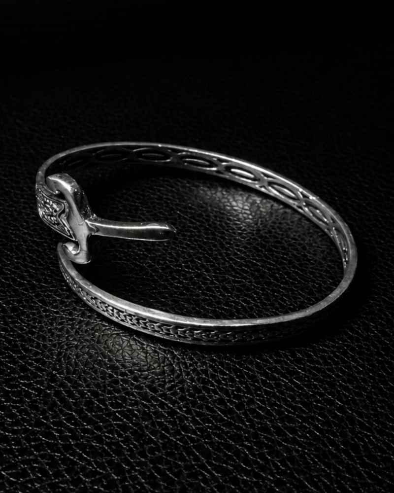 Sword Edge Silver Cuff Bracelet