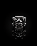 Iron Cross Skull Ring