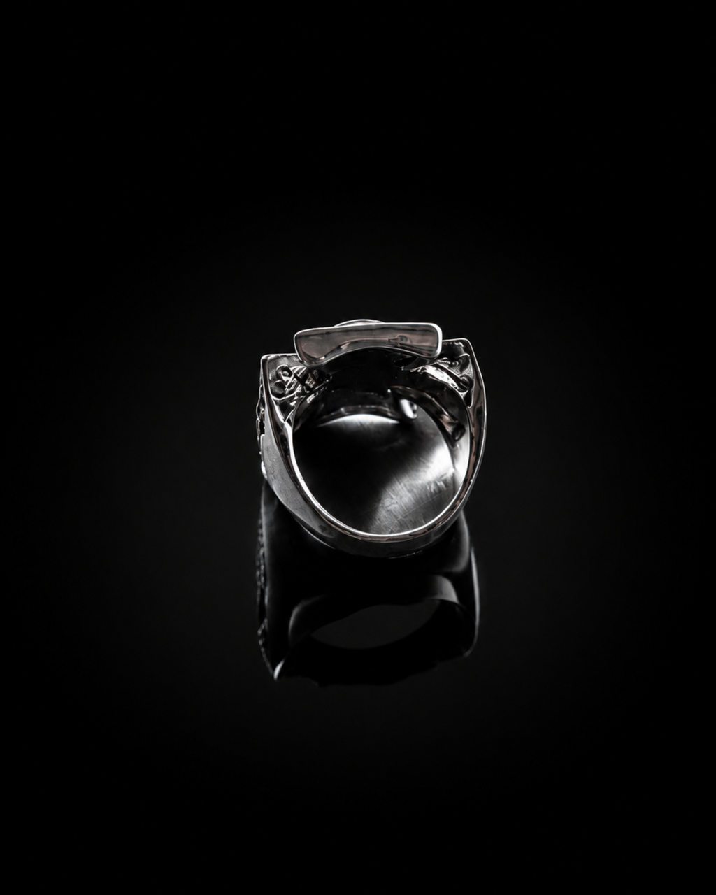 Iron Cross Skull Ring