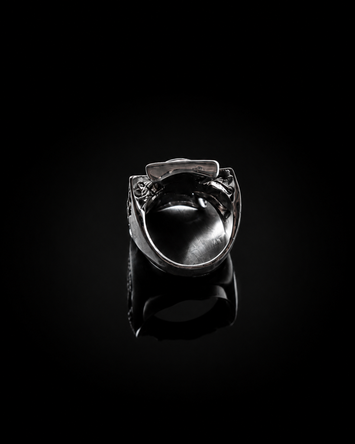 Iron Cross Skull Ring